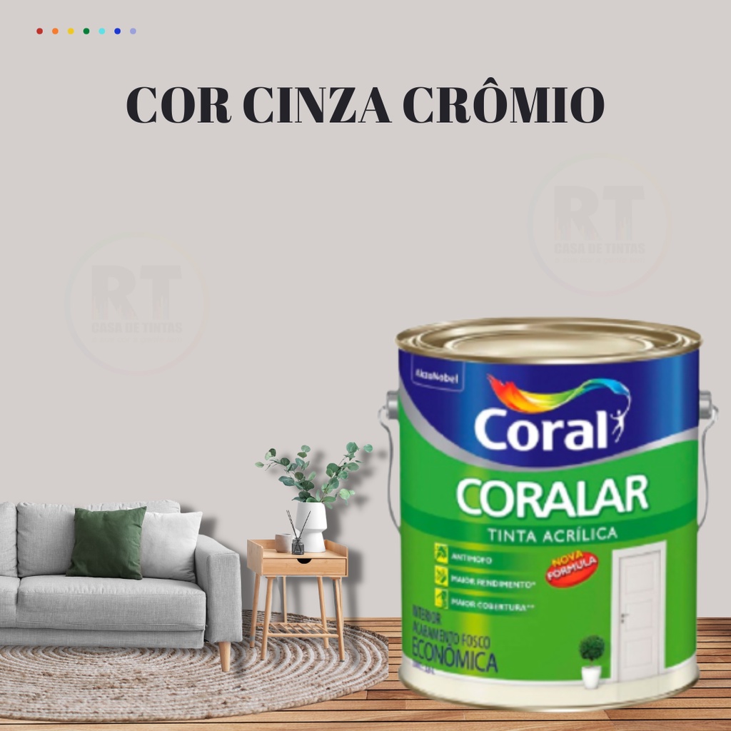 Tinta De Parede Coral Coralar L Acr Lica Antimofo Cores Cinza Cr Mio