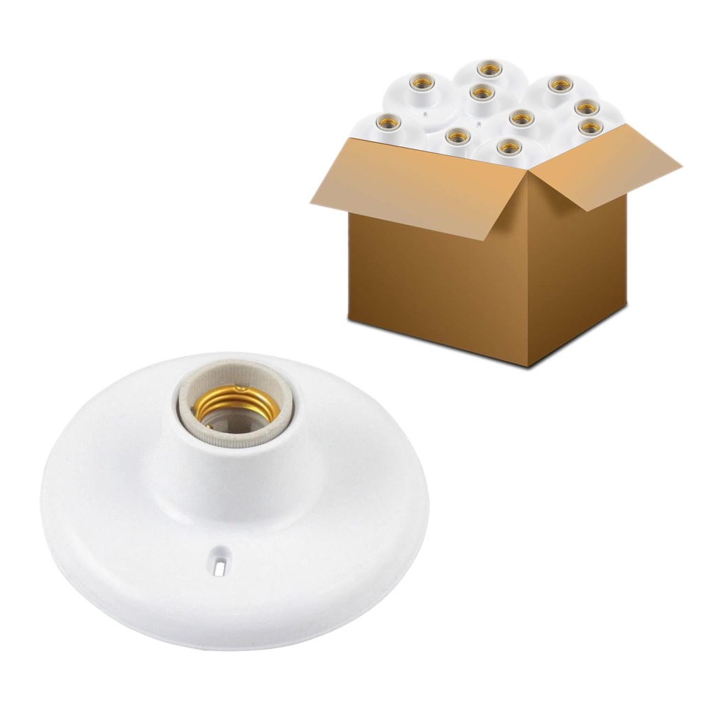 Plafon Plafonier Bocal Soquete E W Branco Opl Kit C Shopee