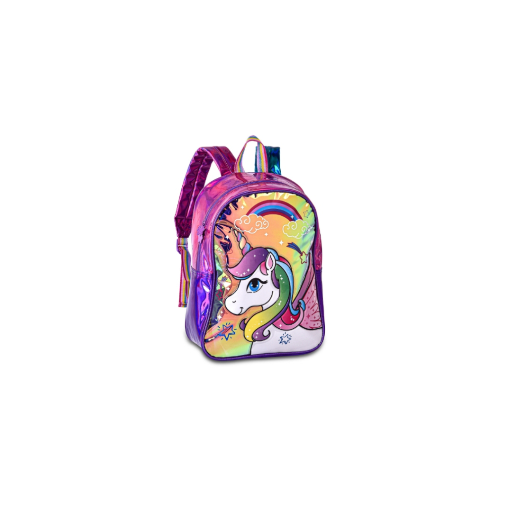 Mochila Unicornio Holografico Passeio Infantil Shopee Brasil