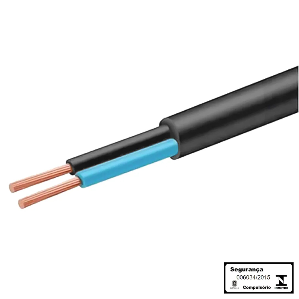 Cabo PP 2 vias para extensão 2x2,5  Preto - venda por metro