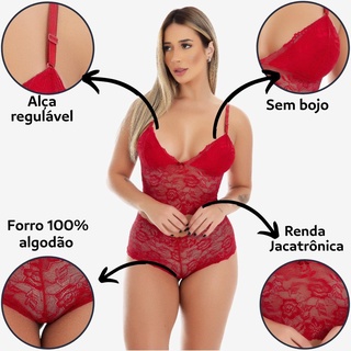 Conjunto Lingerie De Renda Espera Marido Cropped E Calcinha Short Sexy