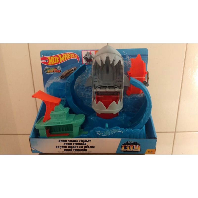 Pista e Veículo Hot Wheels City Robô Tubarão Mattel GJL Shopee Brasil