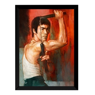 Quadro Bruce Lee Nunchaku Arte Marcial Chute Kung Fu A X Shopee