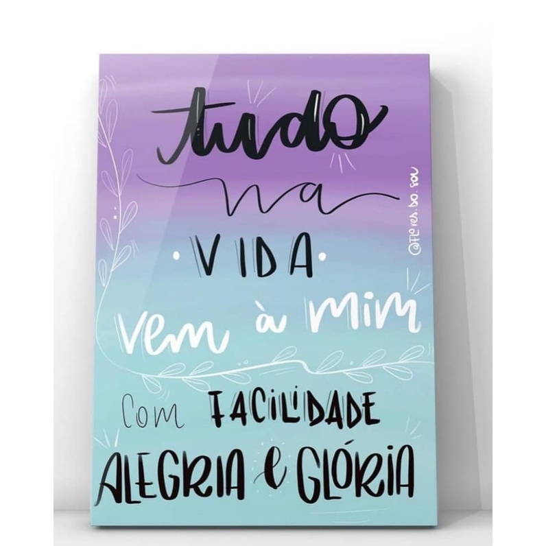 Placa Decorativa Tudo Na Vida Vem A Mim MDF Shopee Brasil