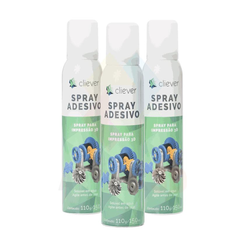 Kit Spray Adesivo Cliever Liquido Impressao D Em Abs Pla Escorrega