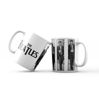 Caneca Banda The Beatles Branca Shopee Brasil