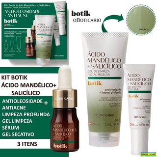 Boticário Kit Botik Ácido Mandélico Salicílico Antioleosidade