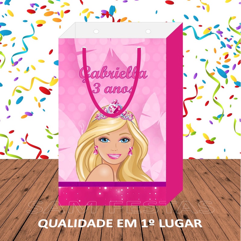 Sacolinha Surpresa Personalizada Barbie 20 Unidades Shopee Brasil