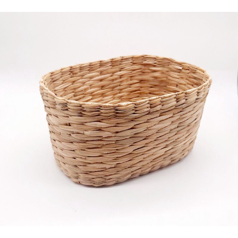 Cesta Oval Palha de Taboa Vime organização decoração kit para cesta de