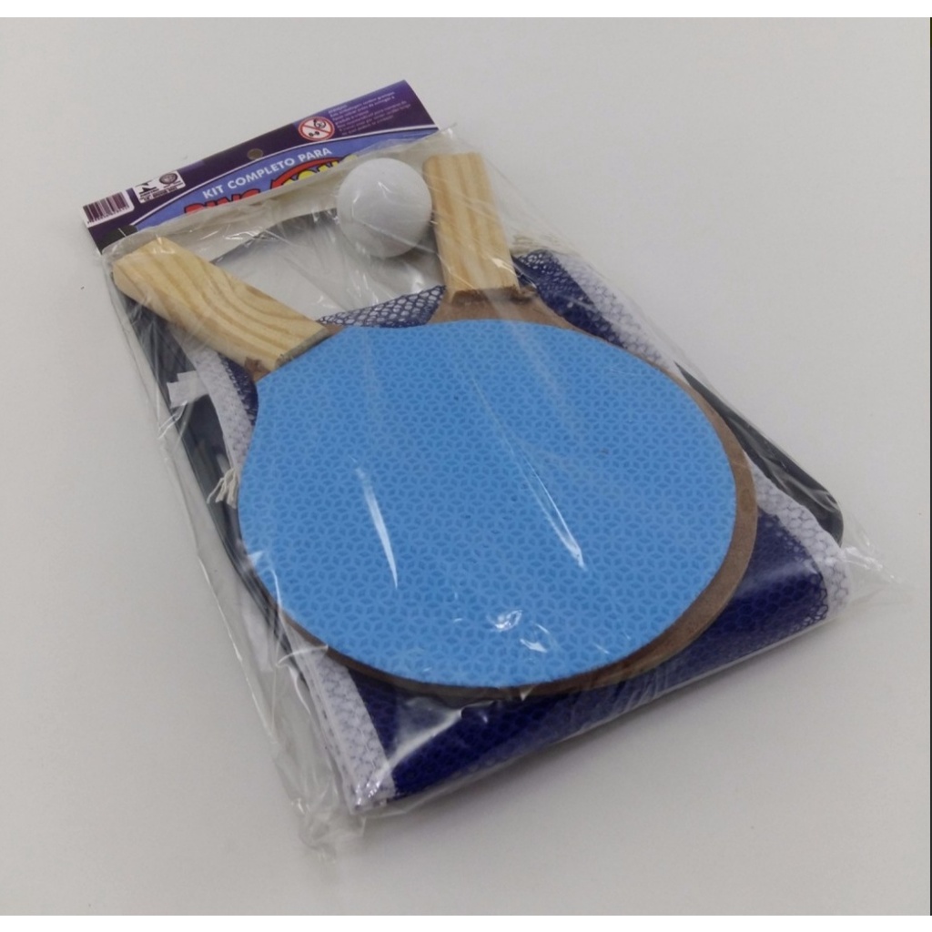 KIT COMPLETO PARA PING PONG BOLINHA RAQUETE 1 RETE E 1 PAR E SUPORTE