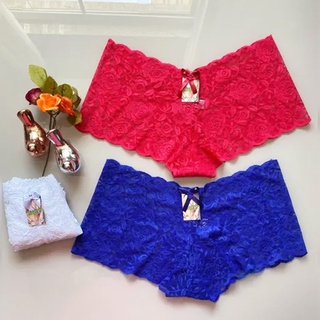 Kit Caleçon de Renda Calcinha Calesson Rendado Lingerie Feminina Sexy