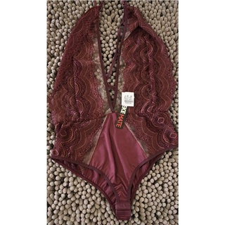 Body Feminino Lingerie Sexy Em Renda Chantily Cilios Mya Tendencia Luxo