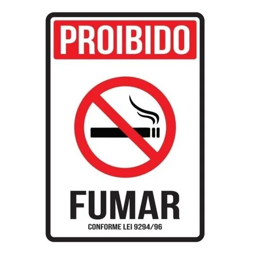 Placa Proibido Fumar X Mm Unit Shopee Brasil