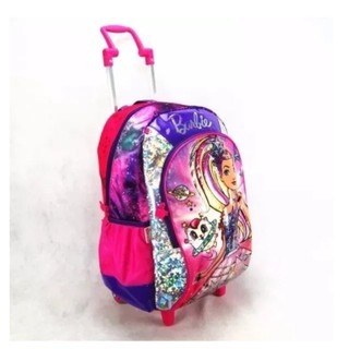 Kit Mochila Barbie Aventura Nas Estrelas Rodinhas Tam G Roxa Shopee