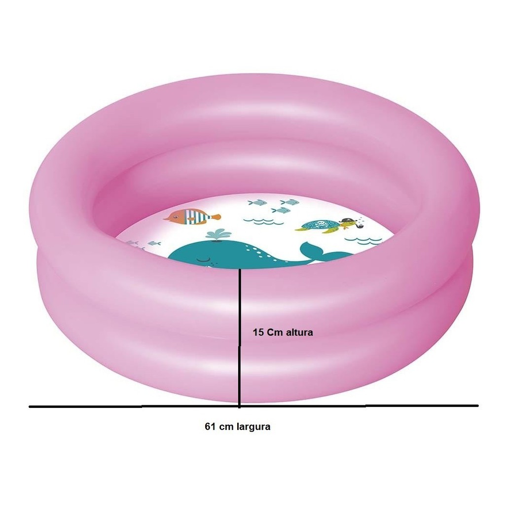 Banheira Piscina Infl Vel Infantil Rosa Litros Mor Shopee Brasil