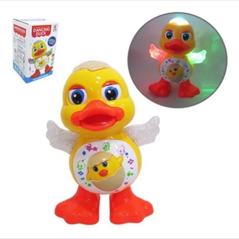 Brinquedo Pato Dançante Musical Anda Dança Mexe Luz e Som Duck