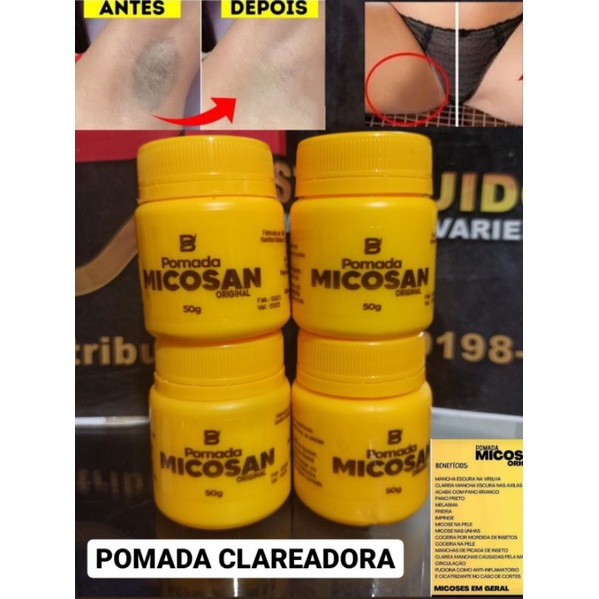 Micosan Pomada Clareadora De Mancha Escuras E Micoses Em Geral 4