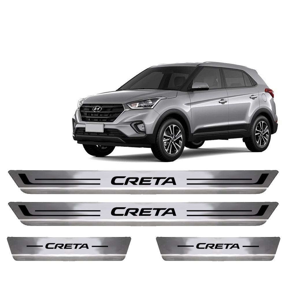 Soleira De Porta A O Inox Escovado Hyundai Creta Shopee