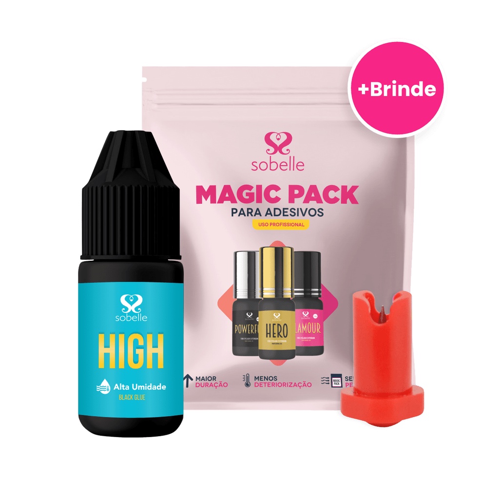 Cola Para Alongamento De Cílios Alta Umidade High Sobelle 3ml Para