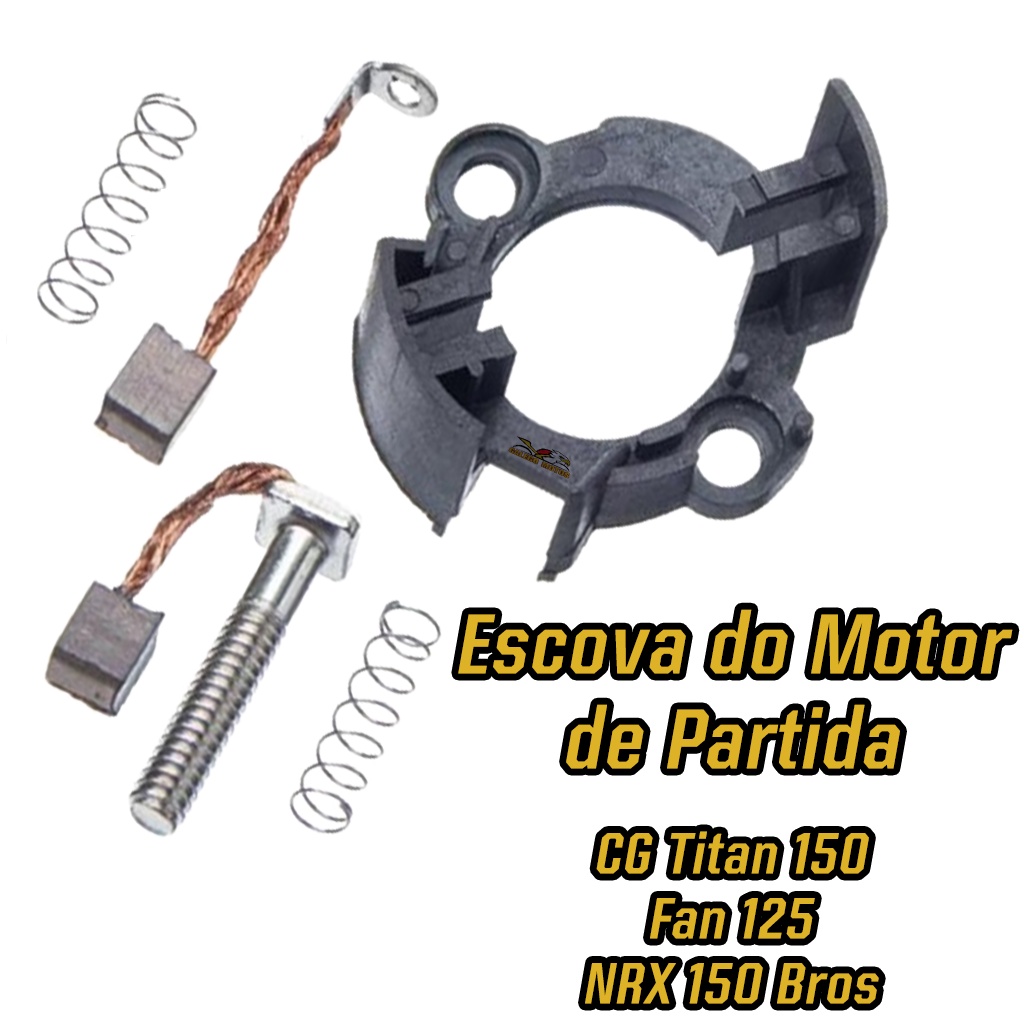 Escova Do Motor De Partida Rt Cg Titan Nxr Bros Fan