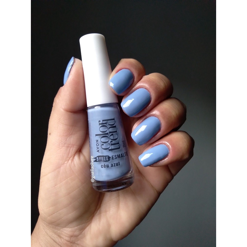 Esmalte Ultra Cobertura e Brilho Color Trend 7ml Céu Azul Shopee Brasil