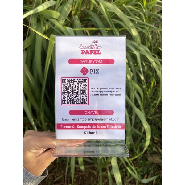 Plaquinha Pix Qr Code Shopee Brasil