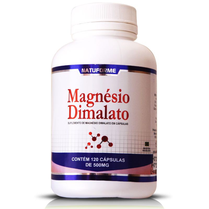 Magnesio Dimalato Original 120 Capsulas 500mg Shopee Brasil