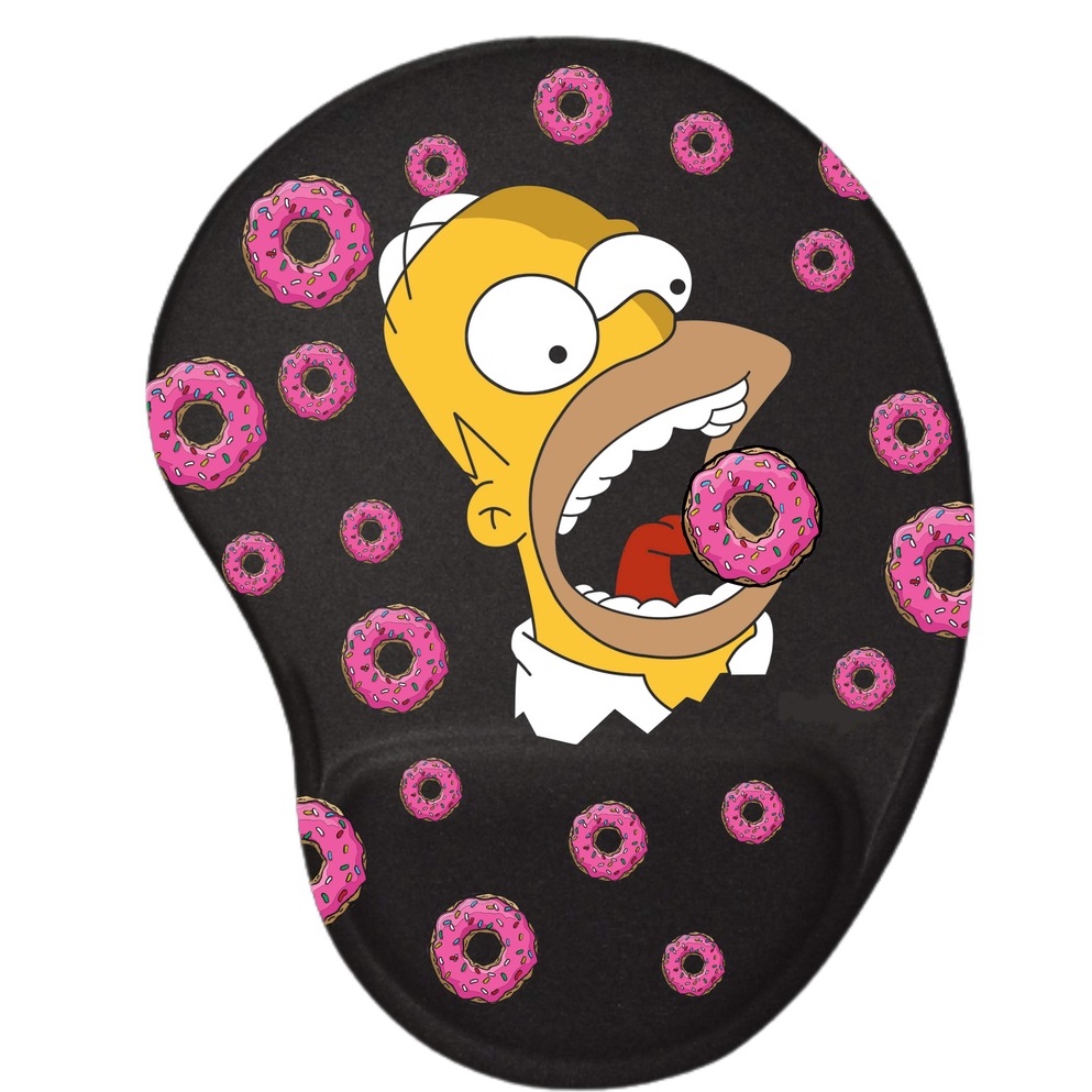 Mouse Pad Homer Simpsons Rosquinha Apoio Shopee Brasil