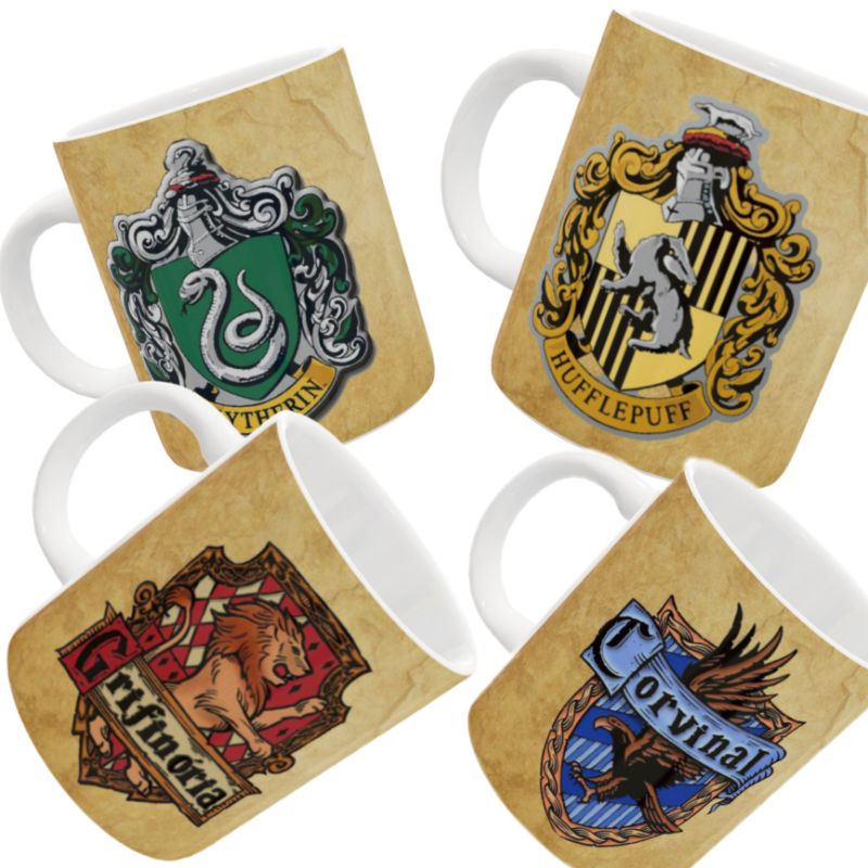 Caneca Harry Potter Grifinoria Lufa Lufa Corvinal E Sonserina