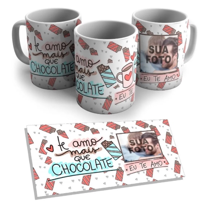 Caneca Te Amo Mais Que Chocolate Foto Personalizada E Nome Shopee Brasil