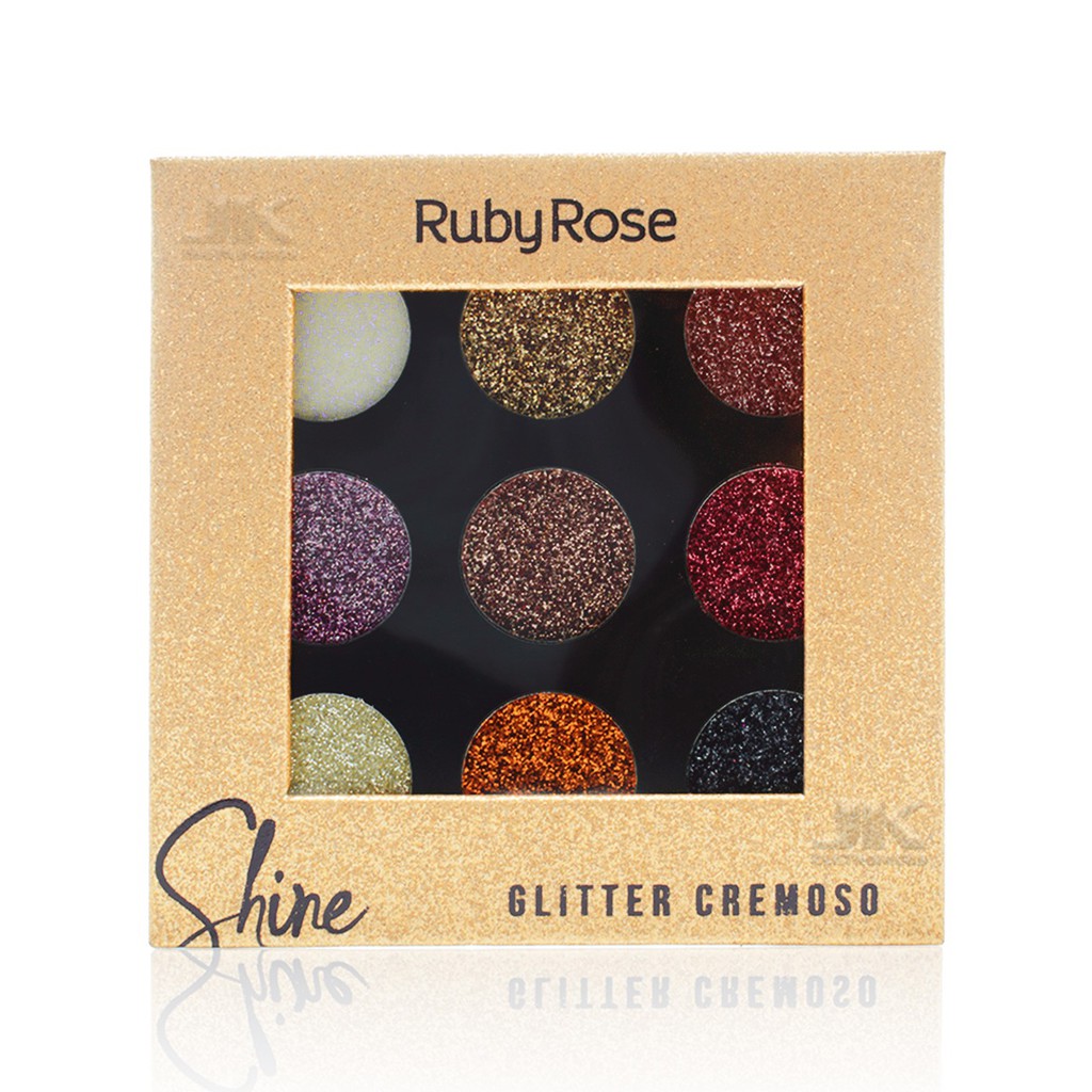 Paleta Glitter Cremoso Shine Cores Ruby Rose Hb G Shopee Brasil