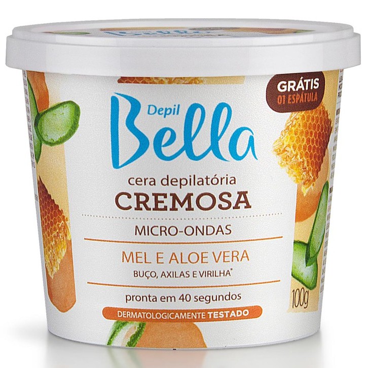 Cera Depil Bella Cremosa Para Micro Ondas Mel E Aloe Vera Deo G