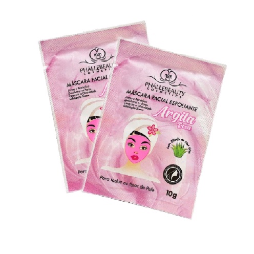 Máscara Facial de Saché Argila Rosa Phallebeauty Shopee Brasil