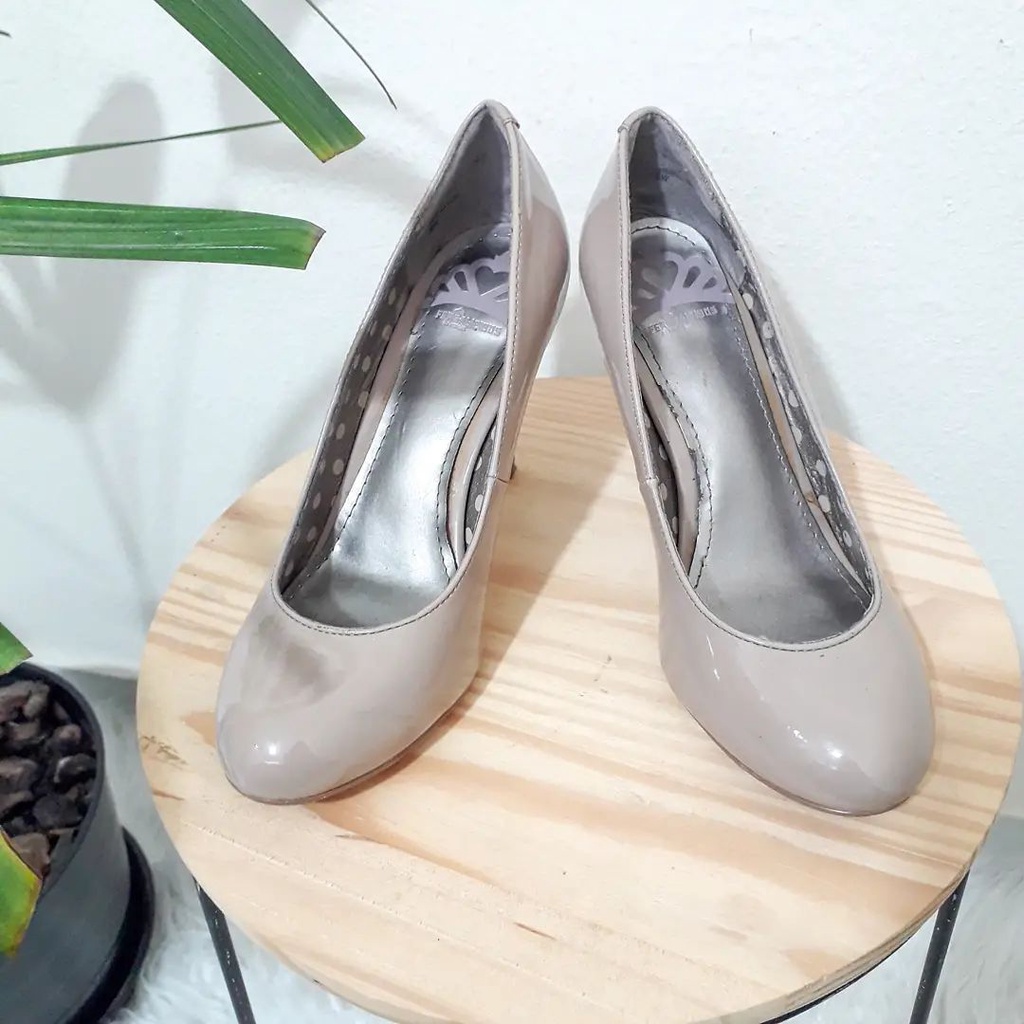 Scarpin Nude Salto Alto Fino E Bico Redondo N Shopee Brasil