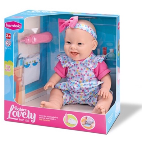 Boneca Babies Lovely Faz Xixi E Dodoi Bambola Shopee Brasil