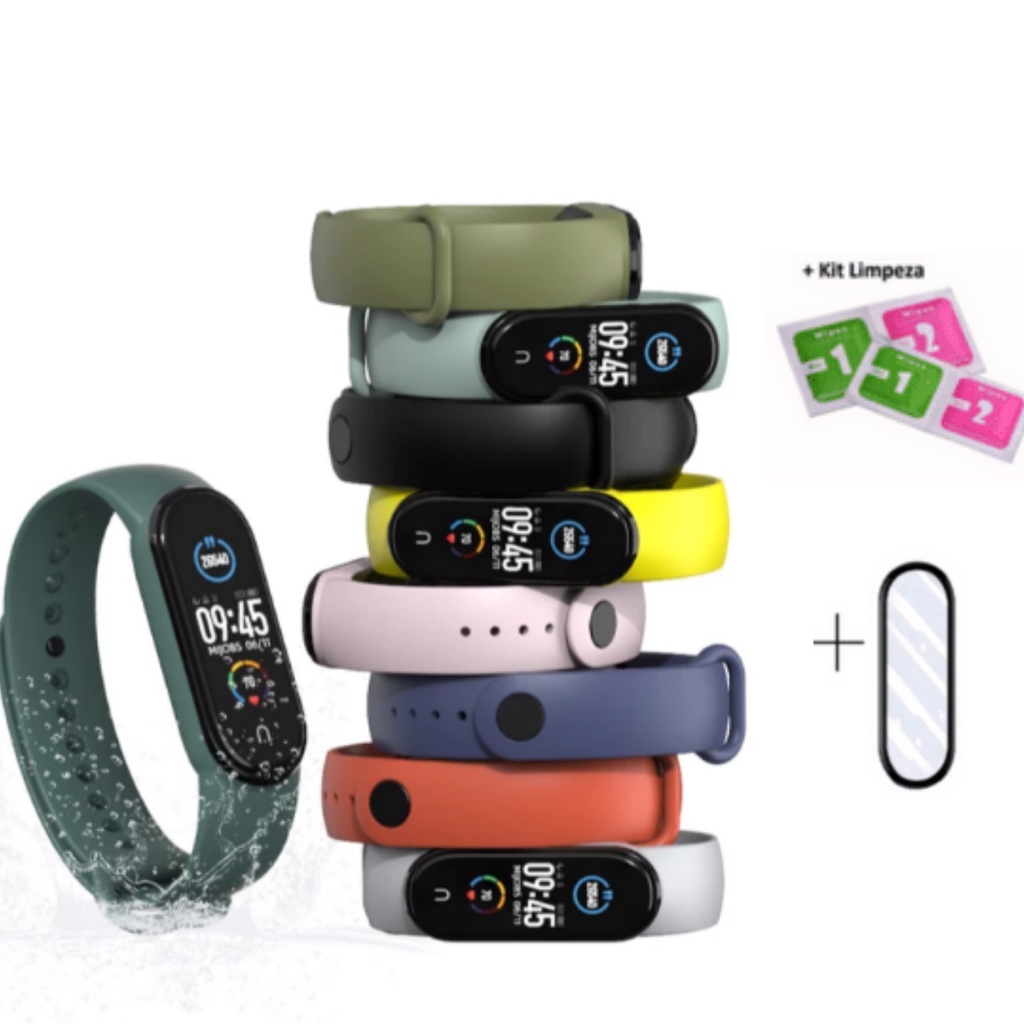 Kit Pulseira Pelicula D Para Xiaomi Mi Band E Mi Band