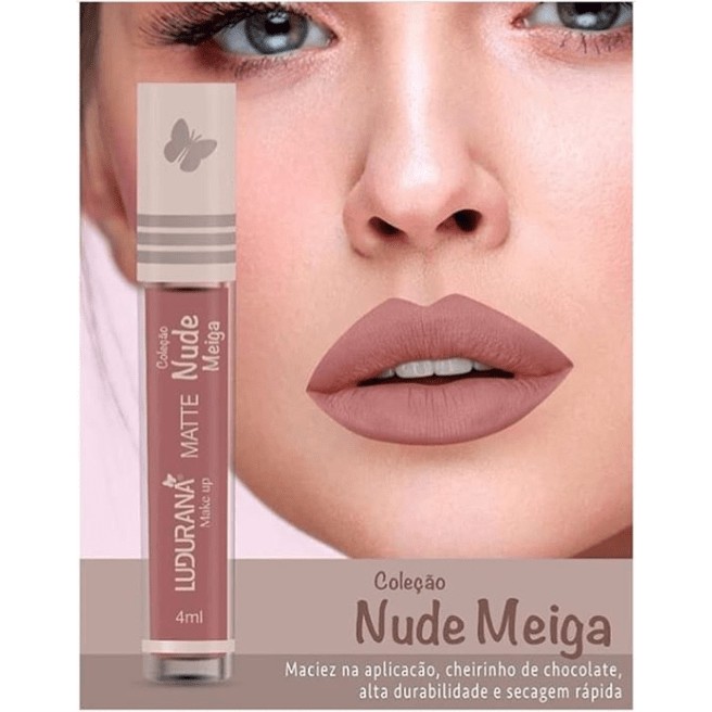 Batom Liquido Matte Nude Ludurana Cor Meiga Shopee Brasil