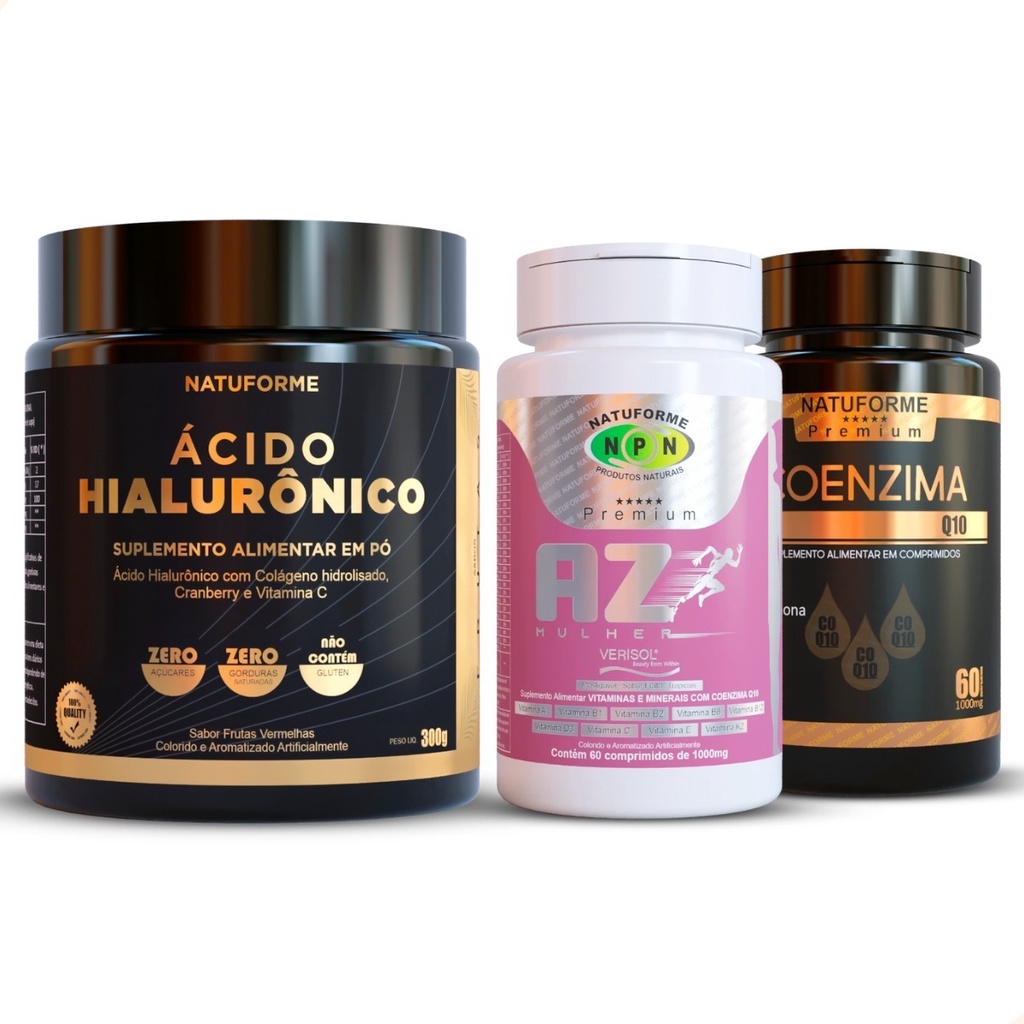 Kit Cido Hialur Nico Em P Az Mulher Col Geno Verisol E Biotina