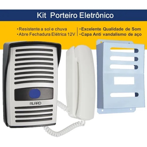 Kit Interfone Porteiro Eletr Nico Residencial Alard Intervox