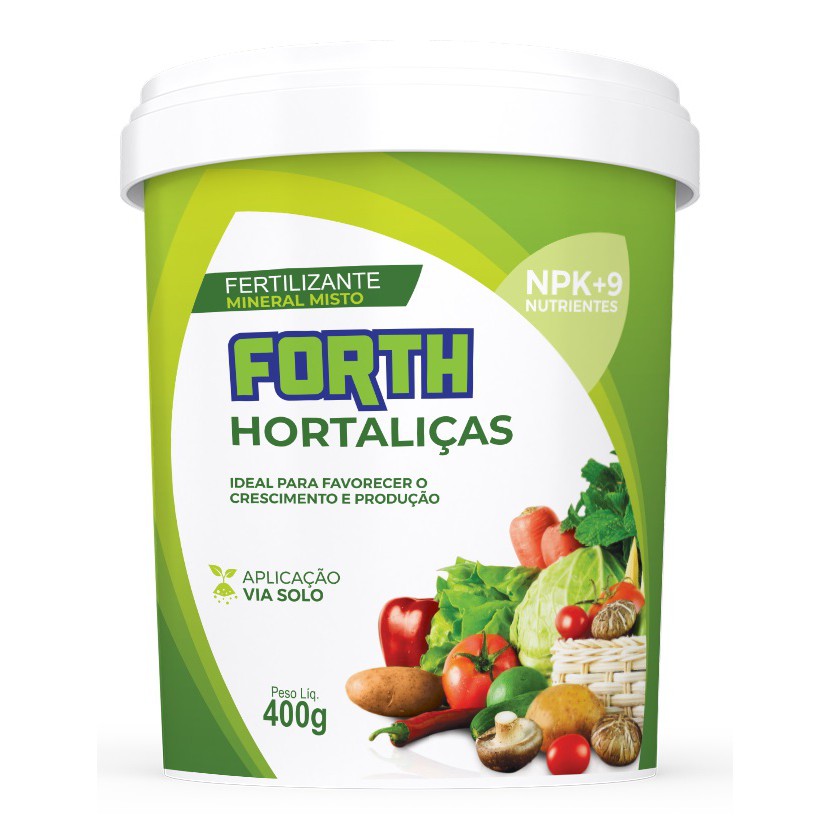 Forth Hortaliças 400gr Adubo Fertilizante para horta BeeCost