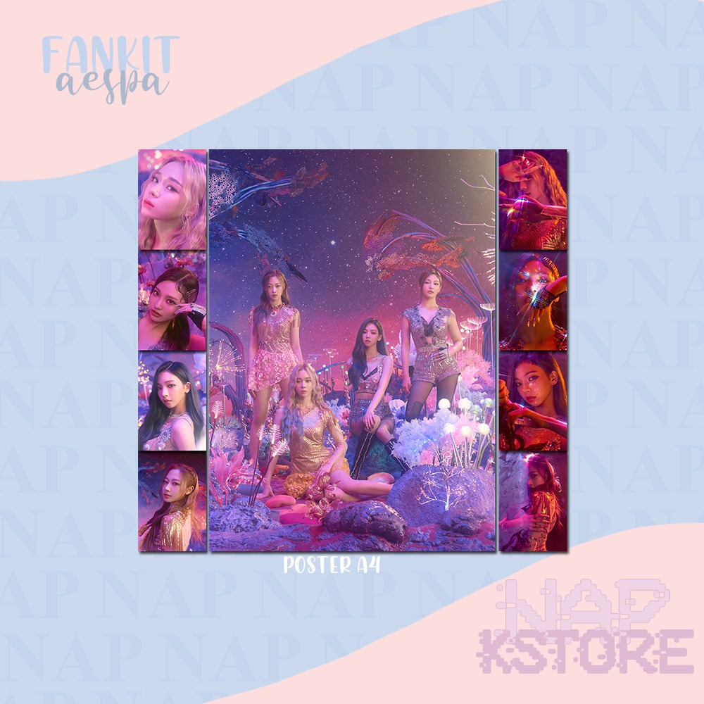 Aespa Black Mamba Fankit Fanmade Photocard Poster Shopee Brasil