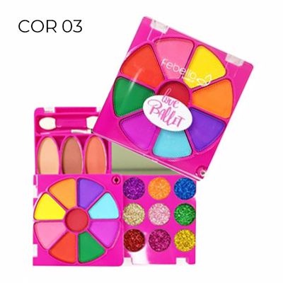 Paleta De Sombras Infantil Love Ballet Febella Makeup TKIT5102