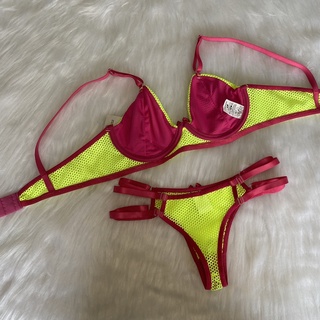 Conjunto Lingerie Neon Sem Bojo Atacado Sutia E Calcinha Neon Shopee