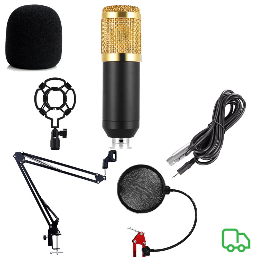 Microfone Bm Bra O Articulado Pop Filter Aranha Espuma