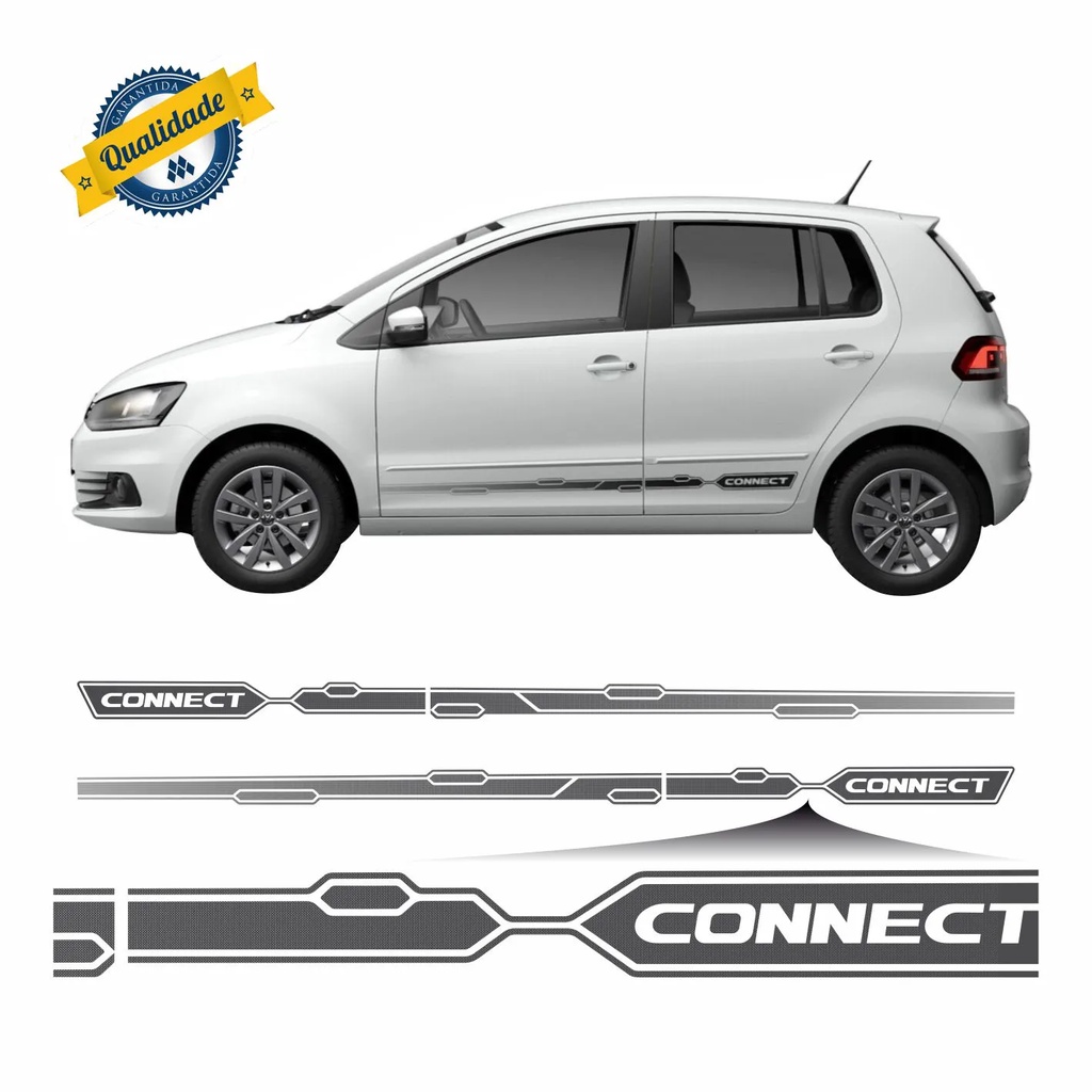 Kit Adesivos Fox Connect Faixa Lateral Volkswagen Shopee Brasil