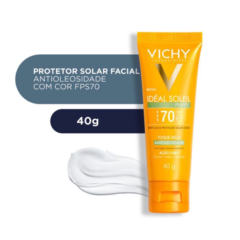 Protetor Solar Facial Vichy Ideal Soleil Purify Fps G Shopee Brasil