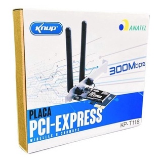 Placa De Rede Wifi Pci Express 2 Antenas Desktop Pc 300mbps Wireless