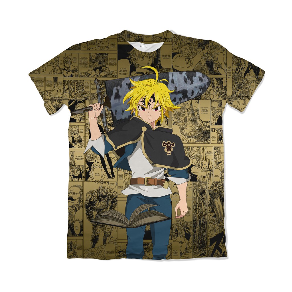 Camiseta Meliodas Cosplay Black Clover Nanatsu No Taizai Shopee Brasil