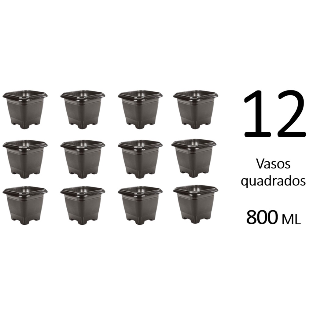 Kit Vasos Quadrados Pequenos Ml Vaso Para Suculentas Vaso