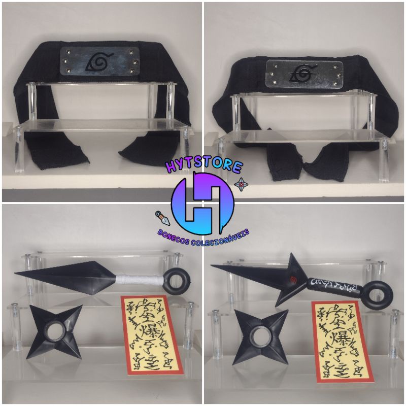 Bandana Aldeia Da Folha Renegado Kit Kunai Shuriken Naruto Hytstore